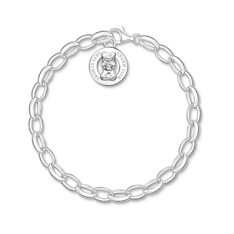 Charm bracelet with goldbears logo ring