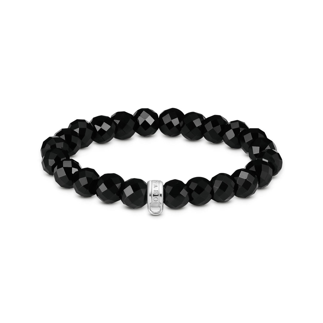 Charm bracelet Obsidian Oval Beads | THOMAS SABO Australia