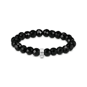 Charm bracelet Obsidian Oval Beads | THOMAS SABO Australia