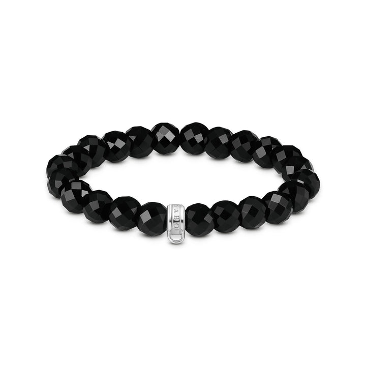 Charm bracelet Obsidian Oval Beads | THOMAS SABO Australia