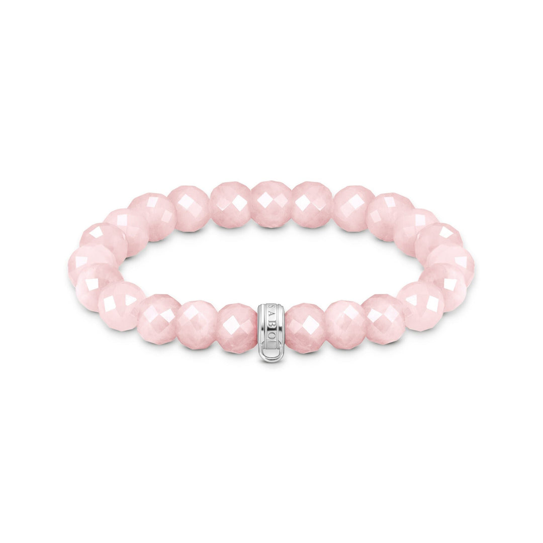Charm bracelet  with rose quartz beads | THOMAS SABO Australia
