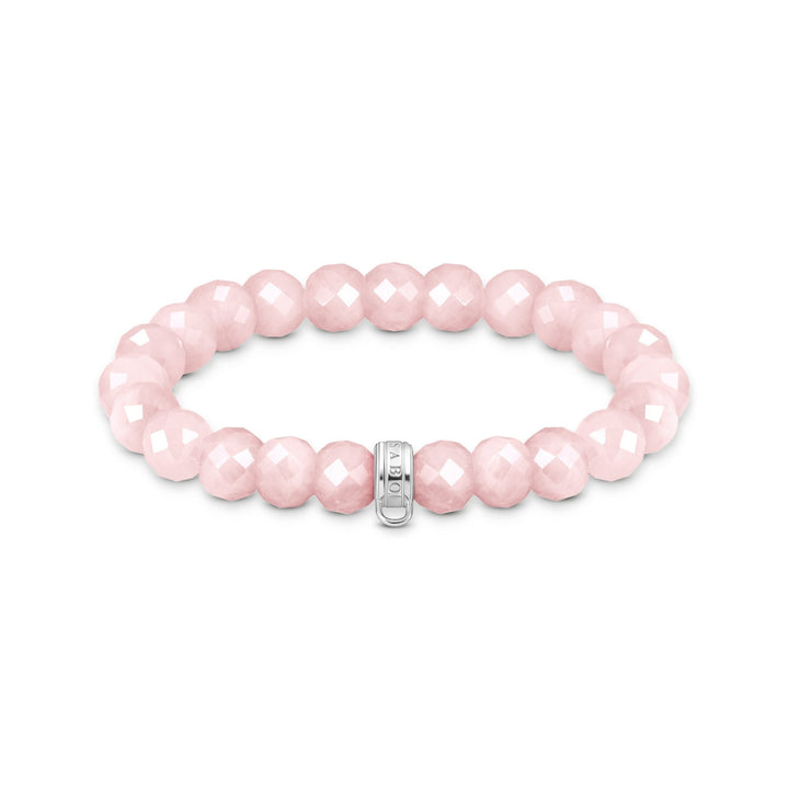 Charm bracelet  with rose quartz beads | THOMAS SABO Australia