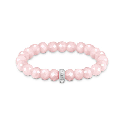 Charm bracelet  with rose quartz beads | THOMAS SABO Australia