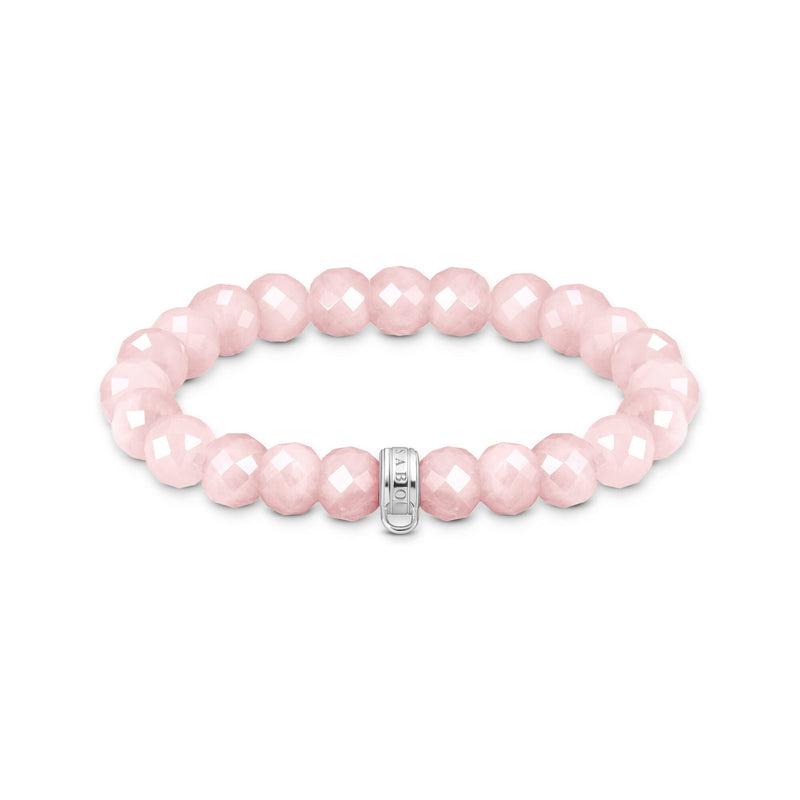 Charm bracelet  with rose quartz beads | THOMAS SABO Australia