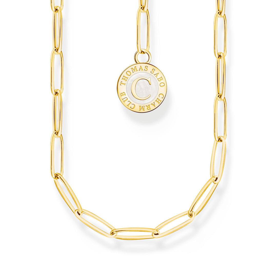 Member Charm necklace with Charmista disc gold plated | THOMAS SABO Australia