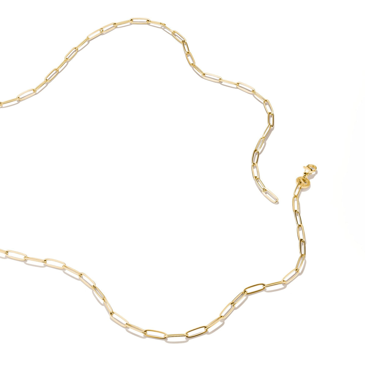 Gold-Tone Stainless Steel Charm Club Necklace