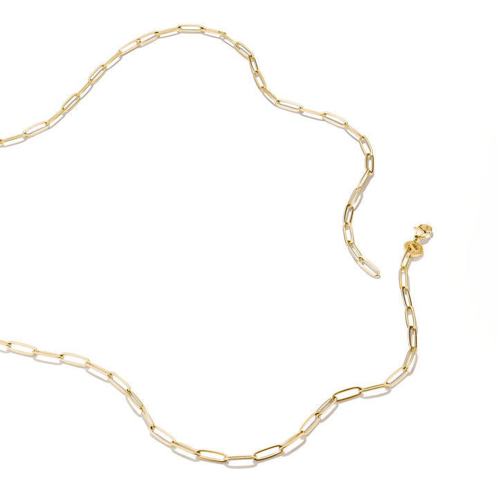 Gold-Tone Stainless Steel Charm Club Necklace