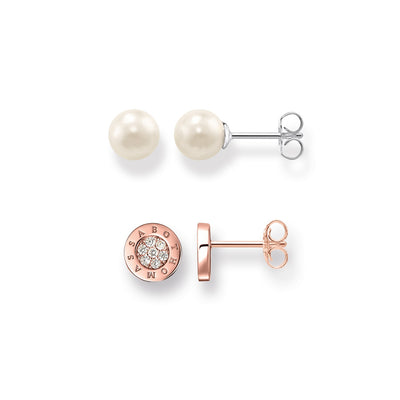 Mother's Day Pearl & Rose Gold Earring Set