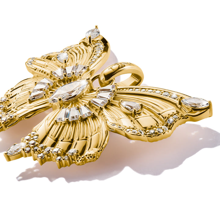 pendant Butterfly Paradise with stones in yellow gold | THOMAS SABO 