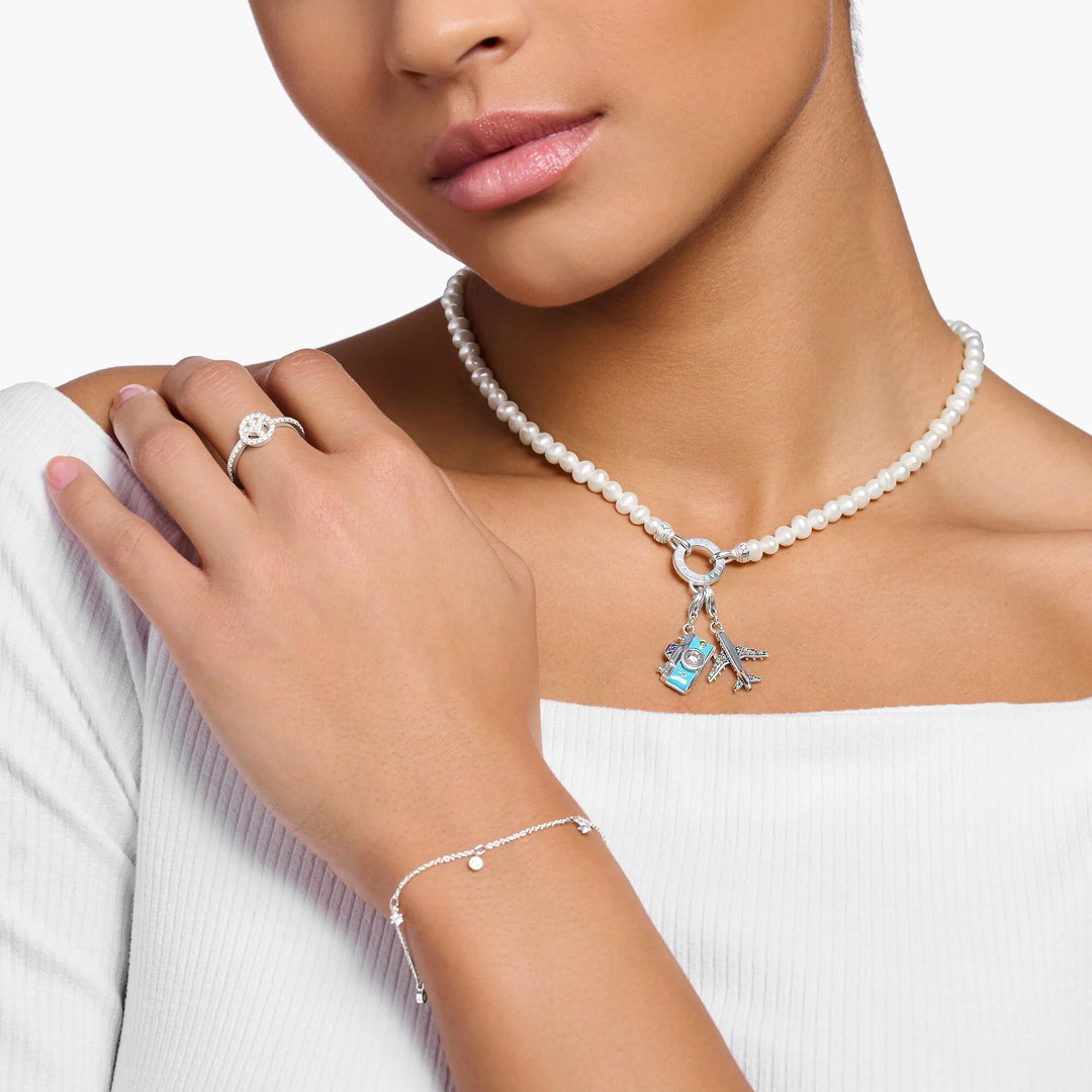 Charm Pendant Aeroplane Multicoloured Stones | THOMAS SABO Australia