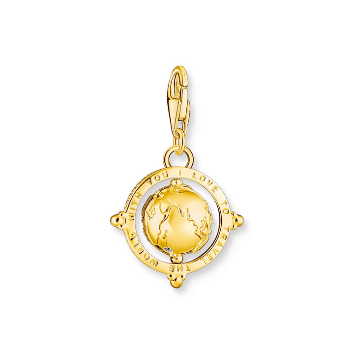 Charm Pendant Vintage Globe Gold Multi Stone | THOMAS SABO Australia