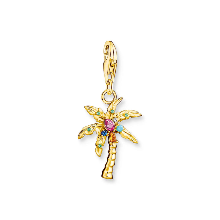 Charm Pendant Palm Tree Gold Multicoloured Stone | THOMAS SABO Australia
