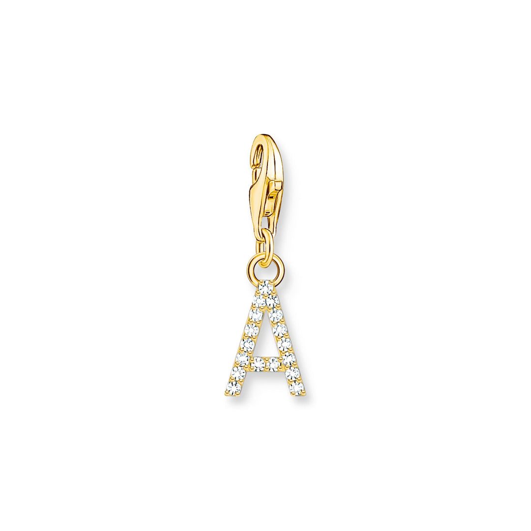 Charm pendant letter A gold plated | THOMAS SABO Australia
