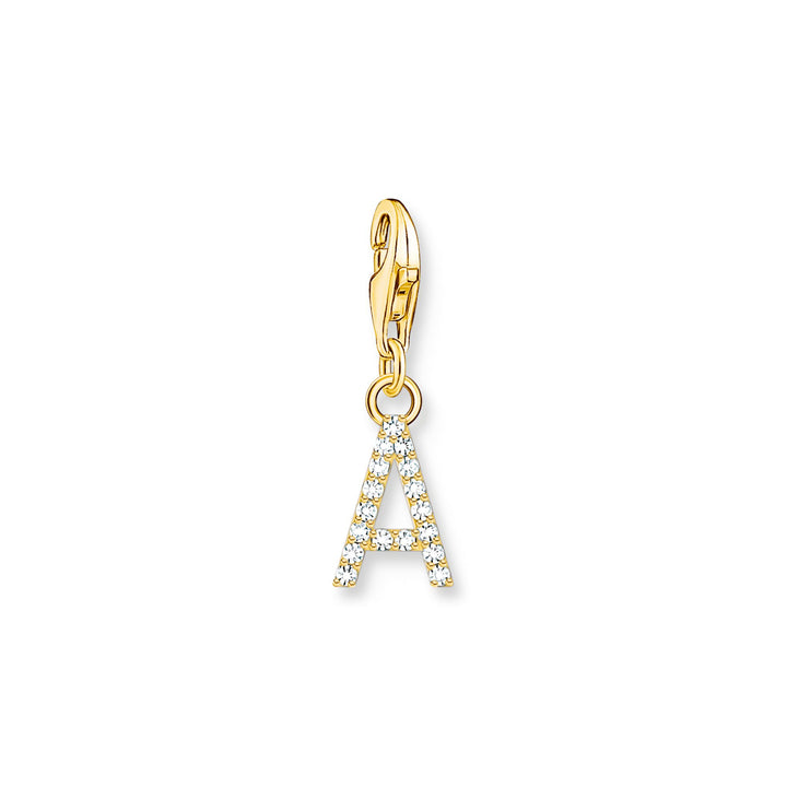 Charm pendant letter A gold plated | THOMAS SABO Australia