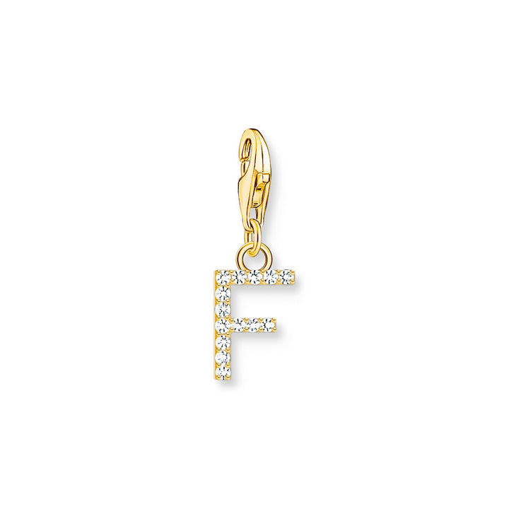 Charm pendant letter F gold plated | THOMAS SABO Australia
