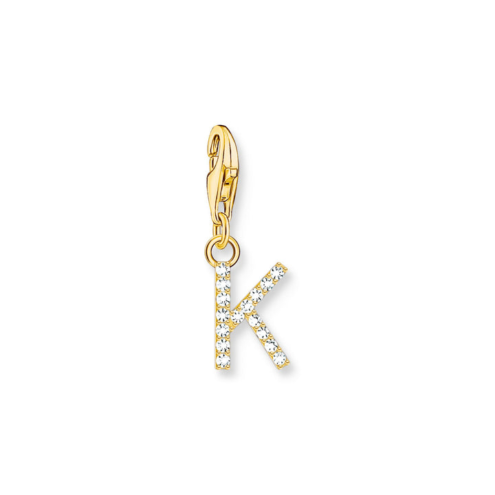 Charm pendant letter K gold plated | THOMAS SABO Australia