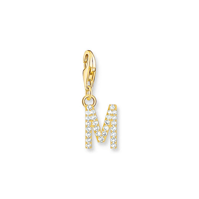 Charm pendant letter M gold plated | THOMAS SABO Australia
