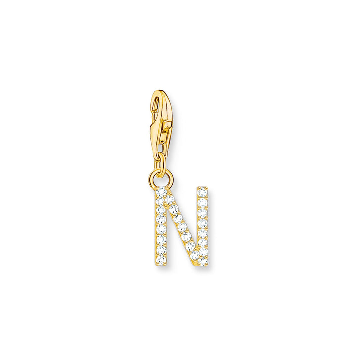 Charm pendant letter N gold plated | THOMAS SABO Australia