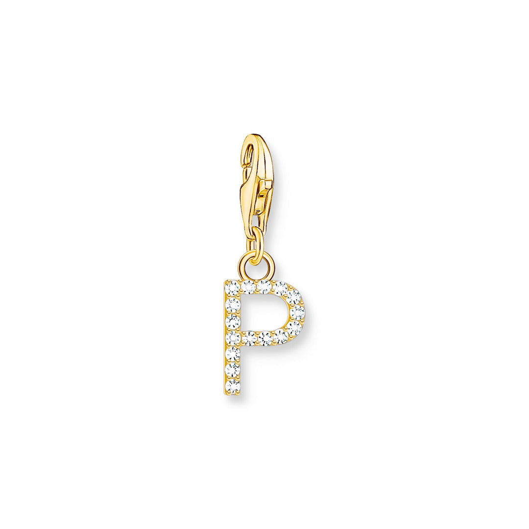 Charm pendant letter P gold plated | THOMAS SABO Australia