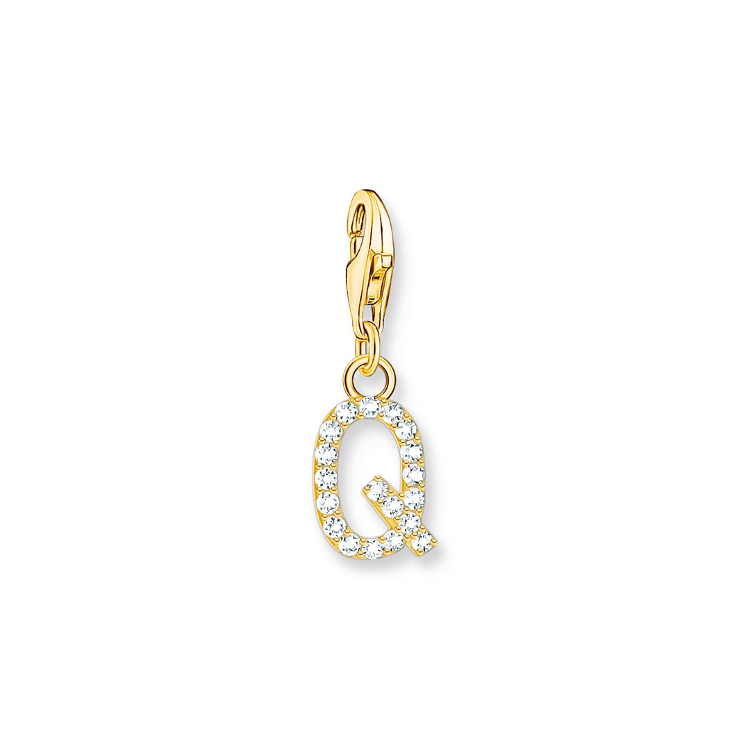 Charm pendant letter Q gold plated | THOMAS SABO Australia
