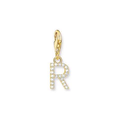 Charm pendant letter R gold plated | THOMAS SABO Australia
