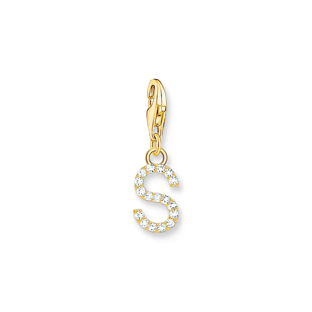 Charm pendant letter S gold plated | THOMAS SABO Australia