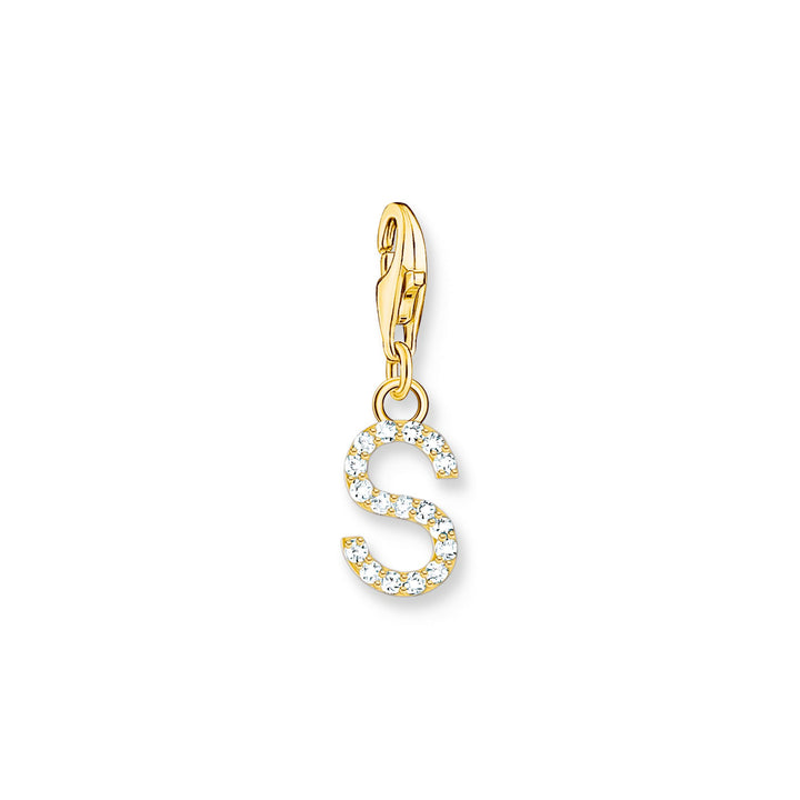 Charm pendant letter S gold plated | THOMAS SABO Australia
