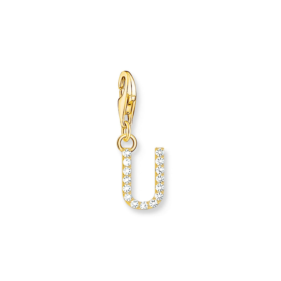 Charm pendant letter U gold plated | THOMAS SABO Australia