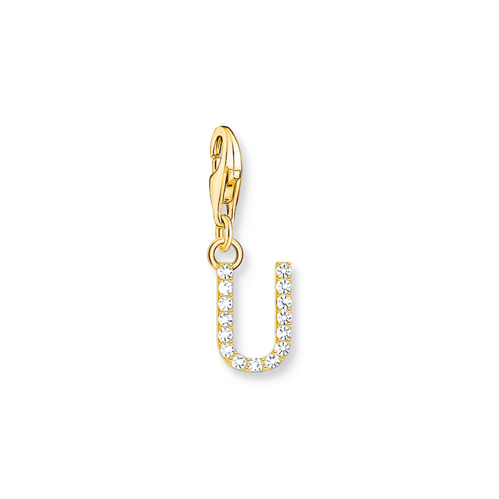 Charm pendant letter U gold plated | THOMAS SABO Australia