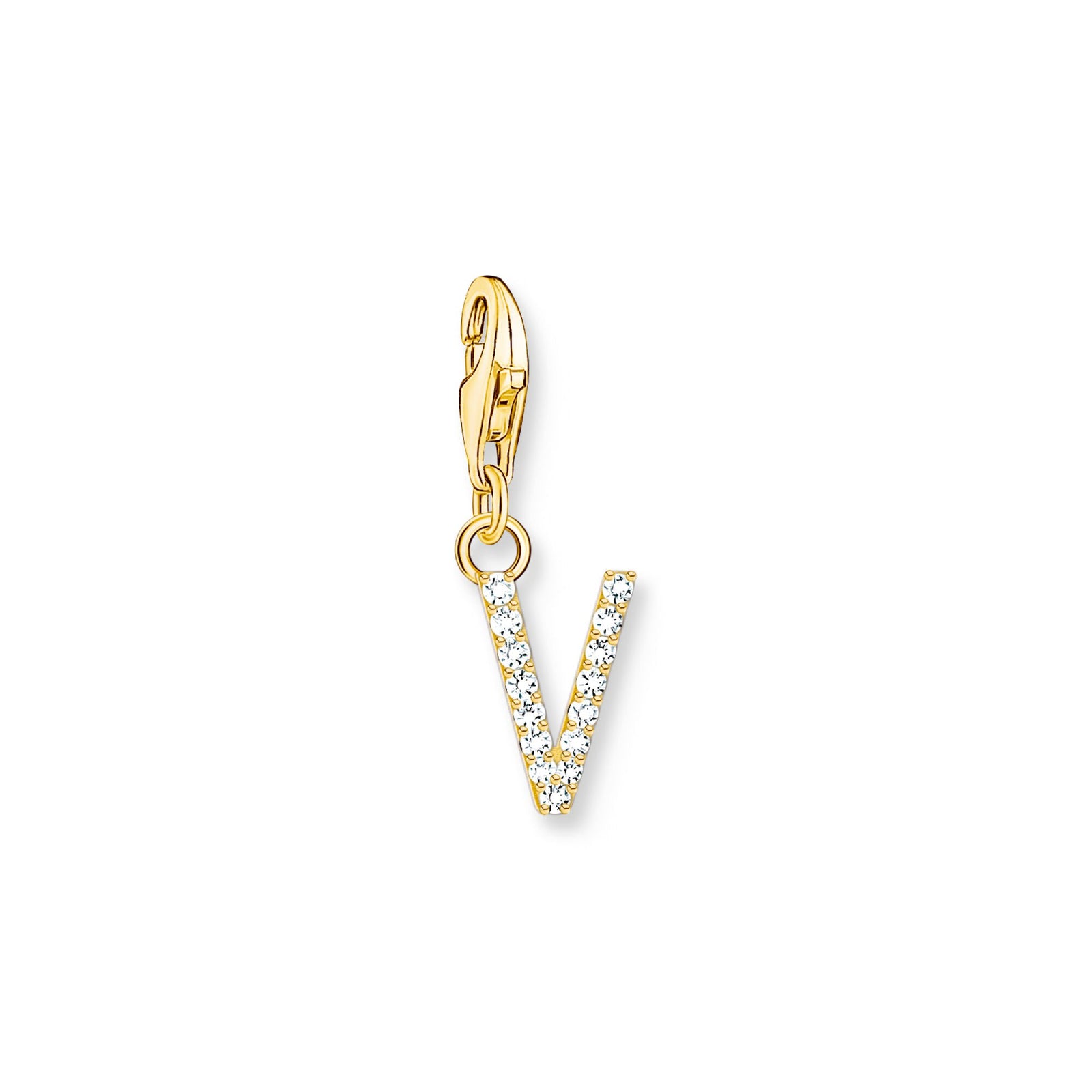 Charm pendant letter V gold plated | THOMAS SABO Australia