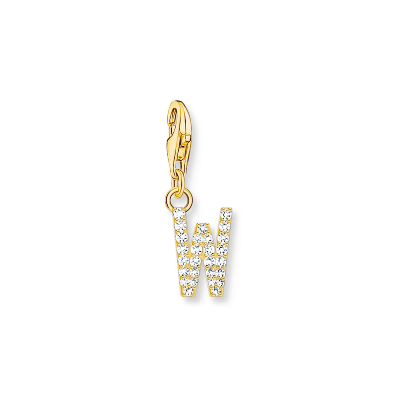 Charm pendant letter W gold plated | THOMAS SABO Australia