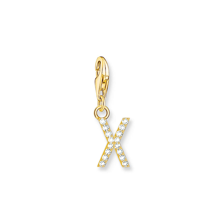 Charm pendant letter X gold plated | THOMAS SABO Australia