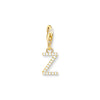 Charm pendant letter Z gold plated | THOMAS SABO Australia