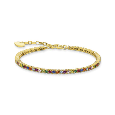 Tennis Bracelet Colourful Stones Gold | THOMAS SABO Australia