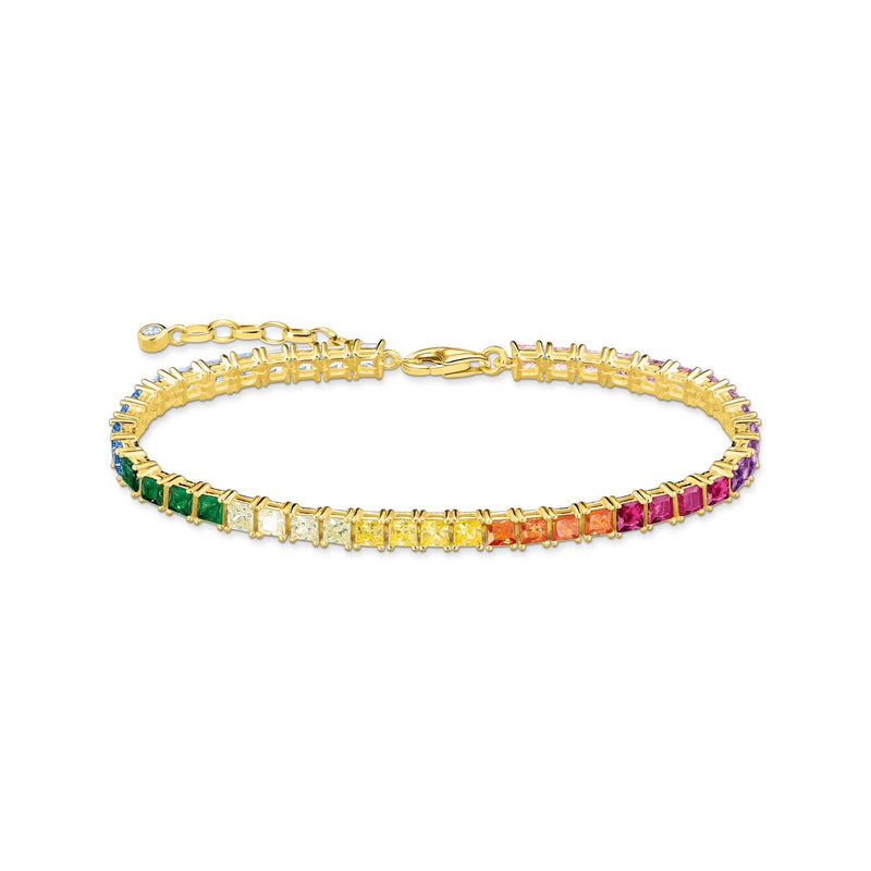 Tennis bracelet colourful stones gold | THOMAS SABO Australia