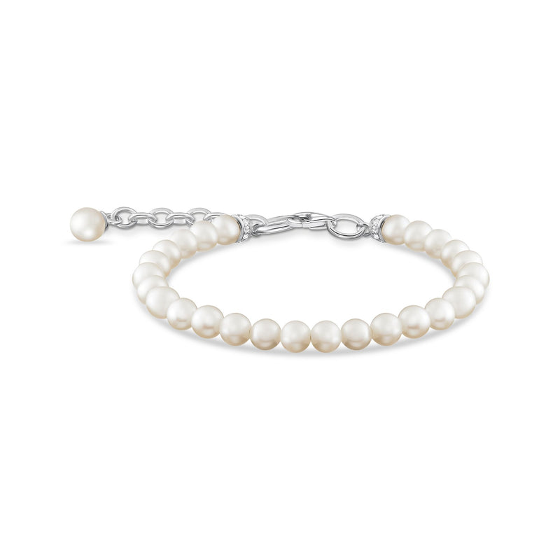 Thomas Sabo Charm necklace with white pearls silver KE2187-167-14-L45v –  Monaghans Jewellers