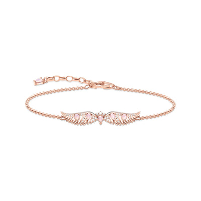Bracelet phoenix wing with pink stones rose gold | THOMAS SABO Australia