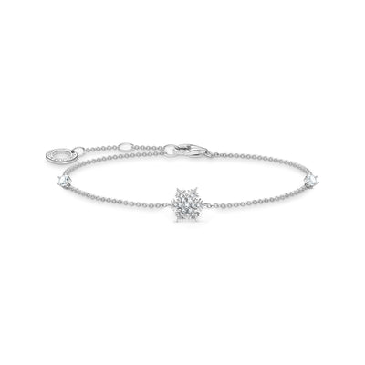 Bracelet snowflake with white stones silver | THOMAS SABO Australia