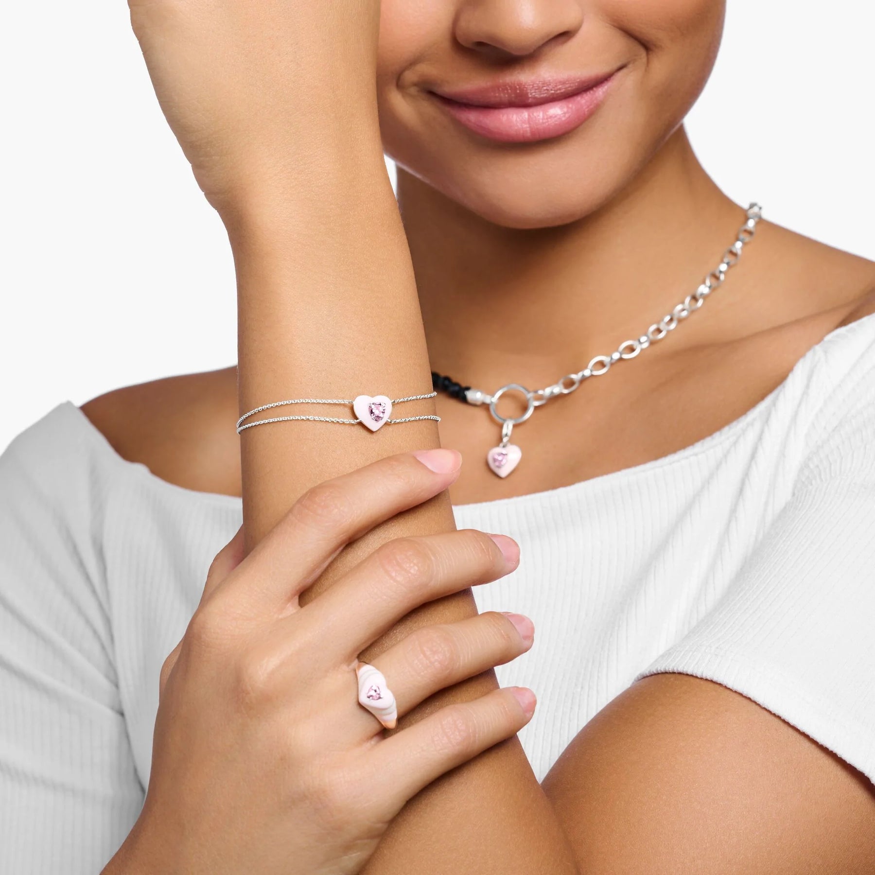 Carrie Elspeth Jewellery Sunstone Gemstone Heart Bracelet