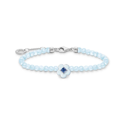 Jade Bead Flower Blue Stone Bracelet | THOMAS SABO Australia