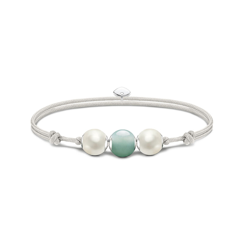 Karma Secret bracelet with green aventurine bead and white freshwater cultured pearls | THOMAS SABO Australia