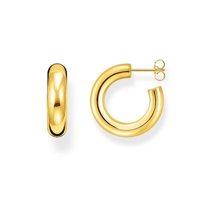 Chunky Hoop Earrings - Small Gold Plated