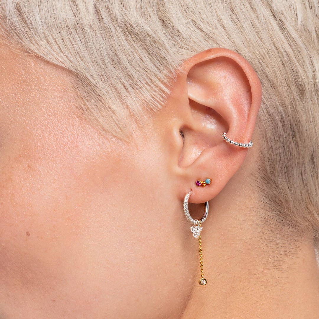 Single Hoop Earring White Stones | THOMAS SABO Australia
