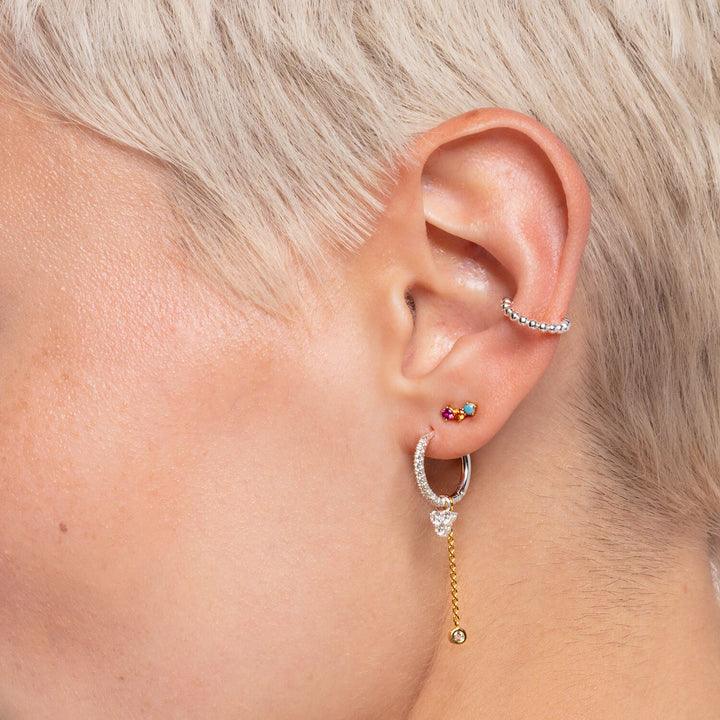 Single Hoop Earring White Stones | THOMAS SABO Australia