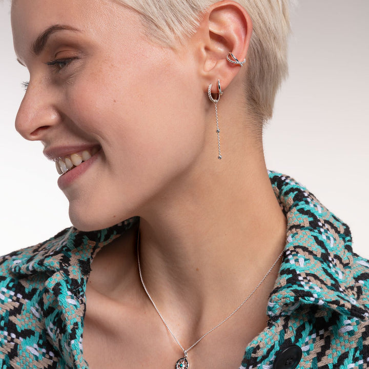 Single Hoop Earring White Stones | THOMAS SABO Australia