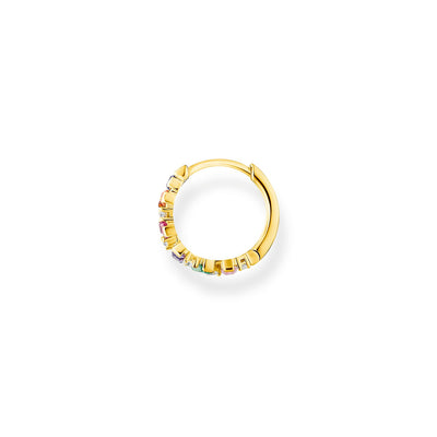 Single Hoop Earring Colourful Stones Gold | Thomas Sabo Australia