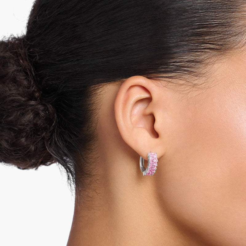 Heritage Pink Wide Baguette Earrings | THOMAS SABO Australia