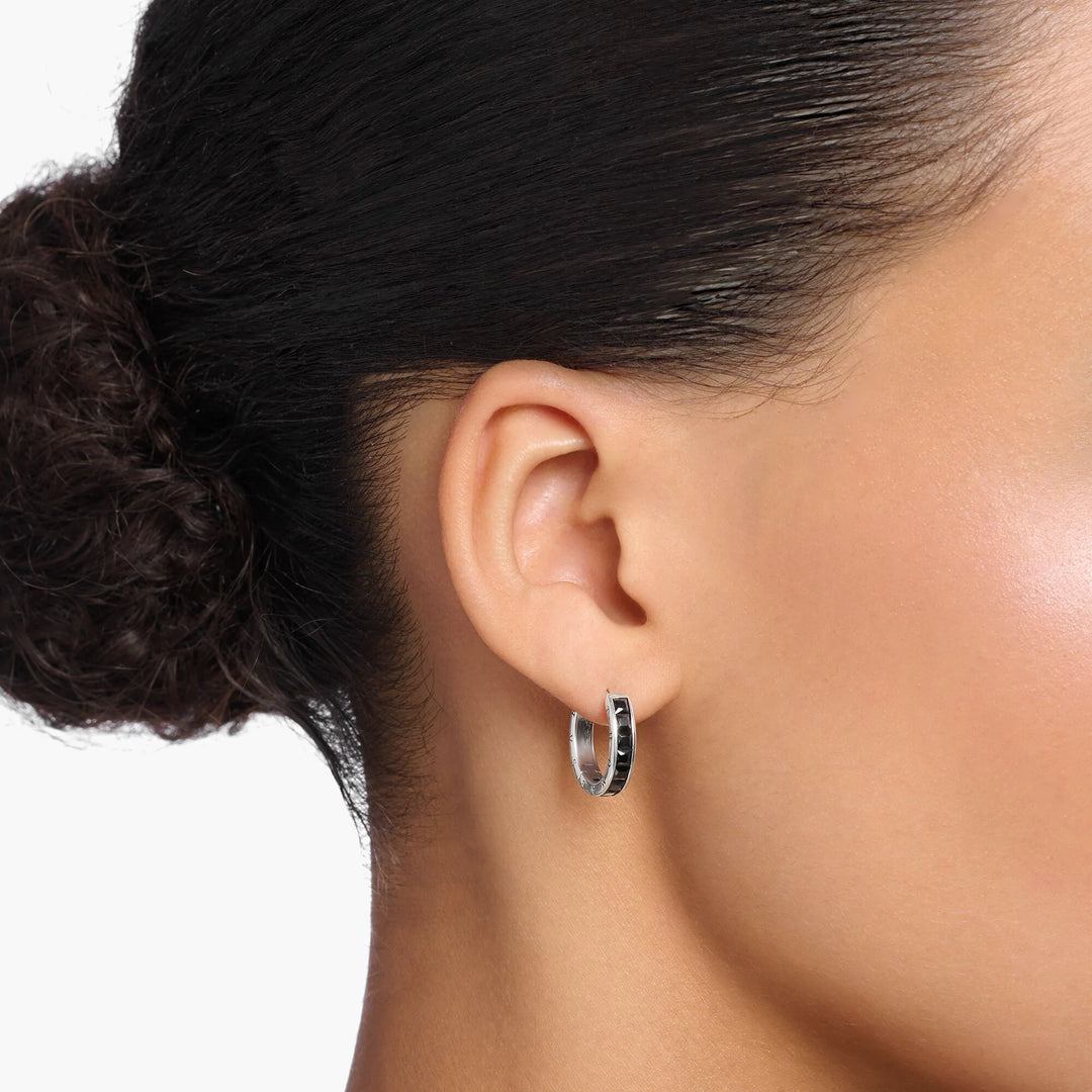 Heritage Black Stones Hoop Earrings | THOMAS SABO Australia