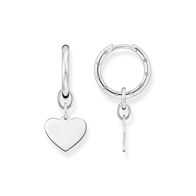 Hoop earrings with heart silver | THOMAS SABO Australia
