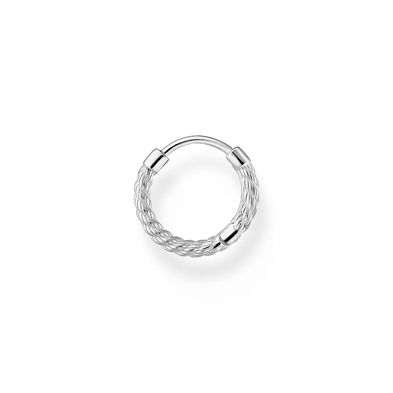 Single hoop earring rope silver | THOMAS SABO Australia